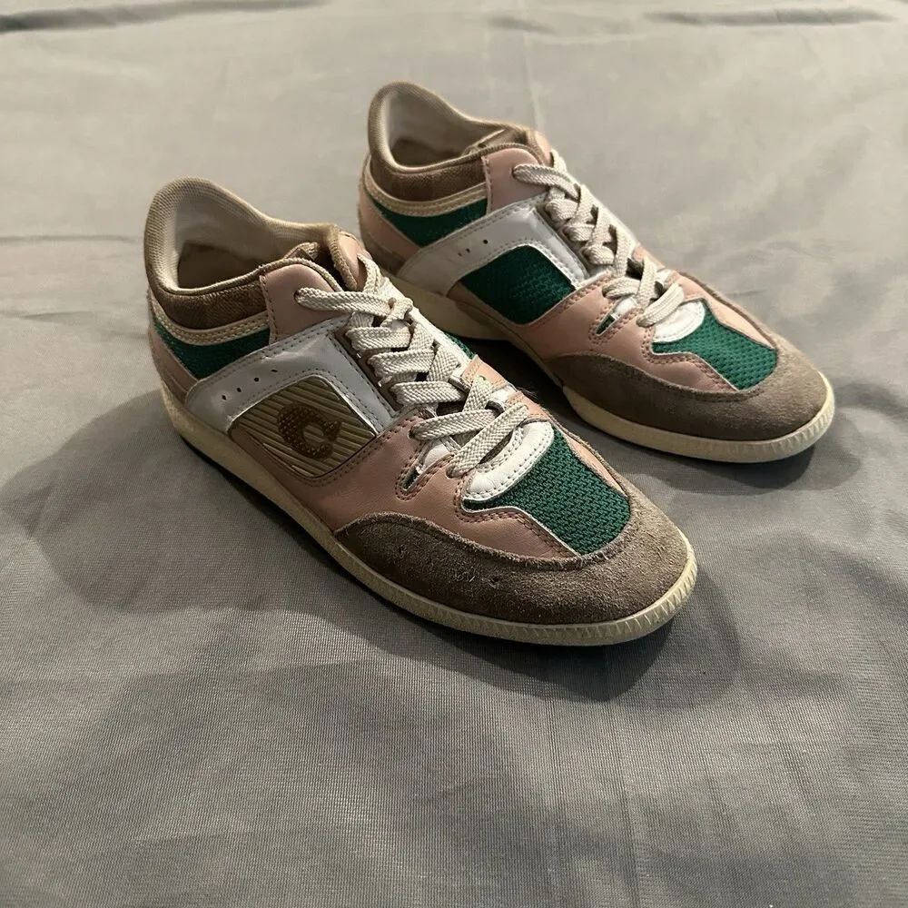 Coach City Sole Sneaker Women’s 6B Mid Top G5557 Multicolor Suede Leather Lace